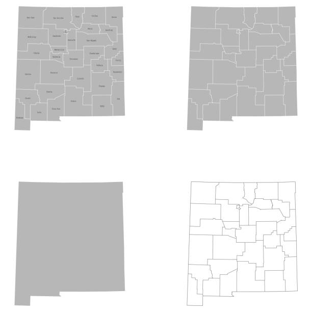 New Mexico Map Stock Illustration Download Image Now Abstract New Mexico Map 