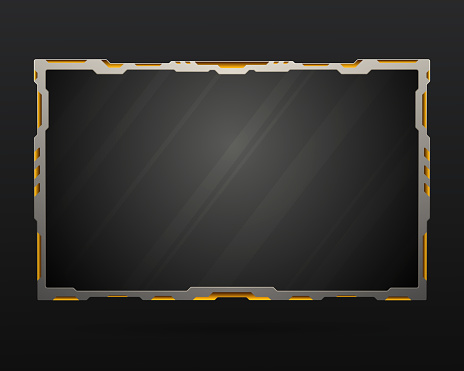 Silver And Gold Border Game Gui Live Stream Webcam Overlay Screen Panel ...