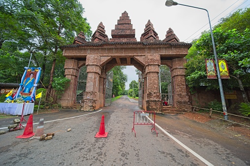 Pha Nam Yoi, Nong Phok District, Roi Et 45210, Thailand, august 22, 2022, the entry from Chai Mongkol Grand Pagoda.