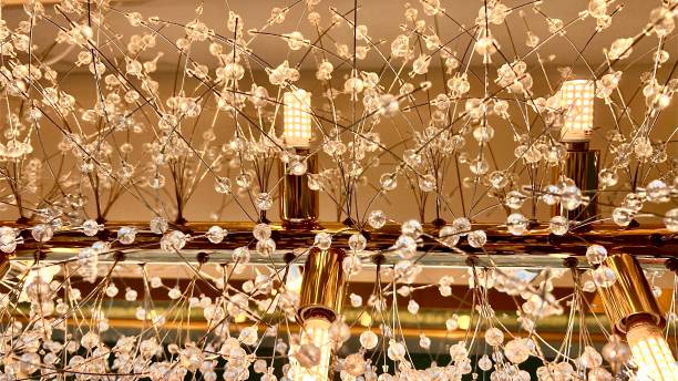 istock Many small bulbs are turned on at night reflection of light 1489628486