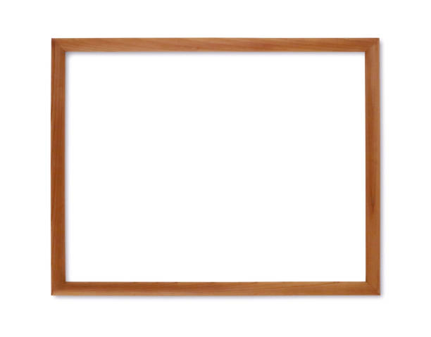 istock Natural light brown wooden frame 1489632976