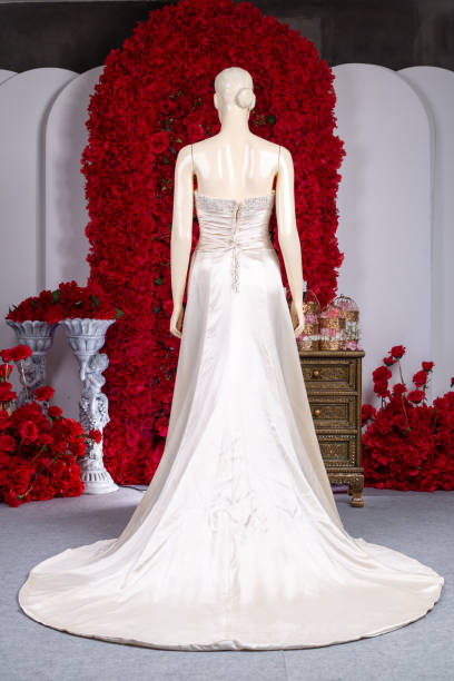 istock Bride wedding dress vintage style in studio 1489644914