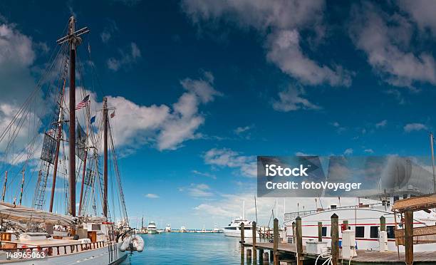 Porto De Céu Azul Flórida - Fotografias de stock e mais imagens de Key West - Key West, Marina, Ao Ar Livre