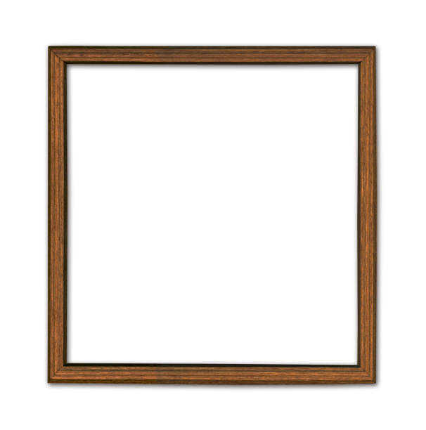 istock Vintage natural brown wooden frame 1489650682