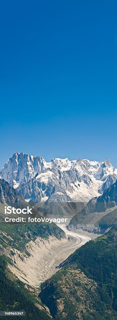 Glaciar alpino picos de banner - Royalty-free Agulhas de Chamonix Foto de stock