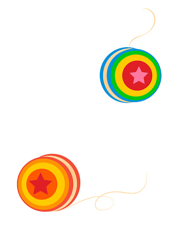 Yo yo toy.Vector illustration.Flat.world yo-yo day