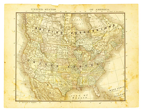 istock Vintage Map of USA (XXXL Resolution Image) 148965688