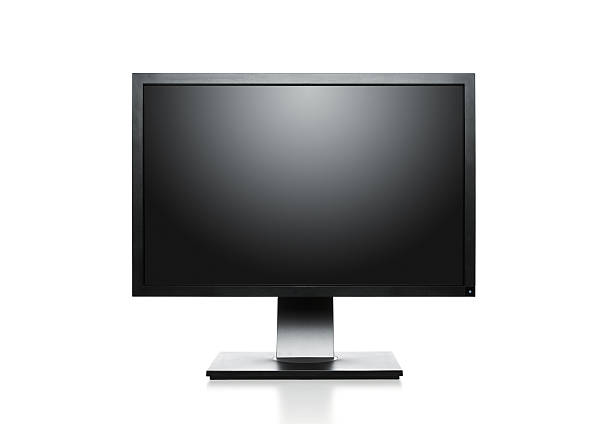 monitor de Computador com Traçado de Recorte - fotografia de stock