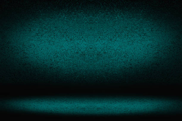 абстрактный темно-изумрудно-зеленый градиентный фон в стиле ретро, для презентации, фона, фотографии, студийного макета. - black background studio shot horizontal close up stock illustrations