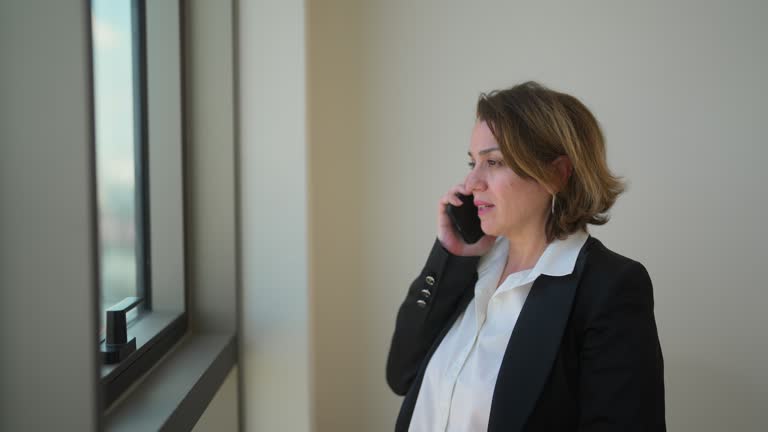 Businesswoman working in her office