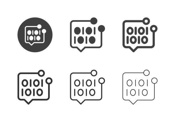 혁신 토크 아이콘 - 멀티 시리즈 - network security symbol community computer icon stock illustrations
