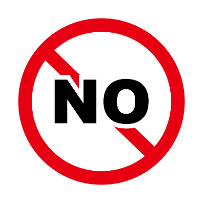 No sign. Prohibition and restrictions. Editable vector.