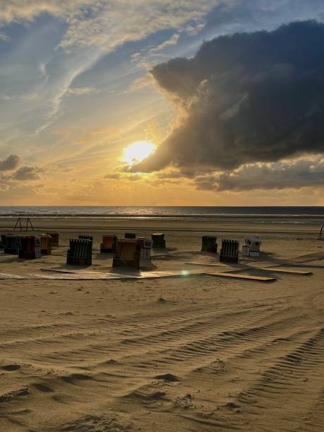 istock Langeoog - With Beach Chairs in sunlight 1489671525