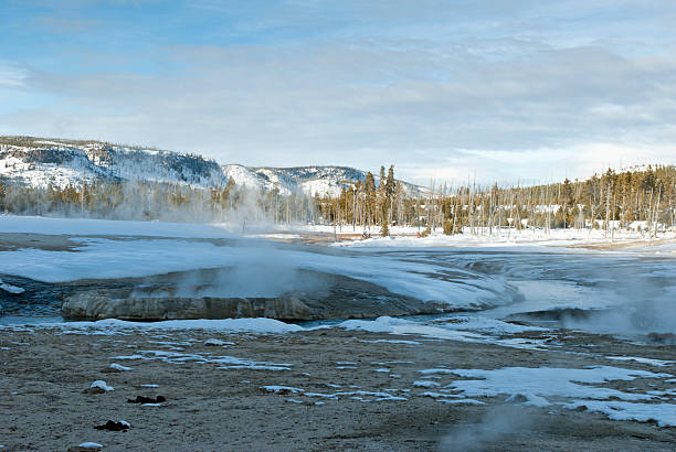 istock Cliff Geyser, Winter, Yellowstone NP 148967521
