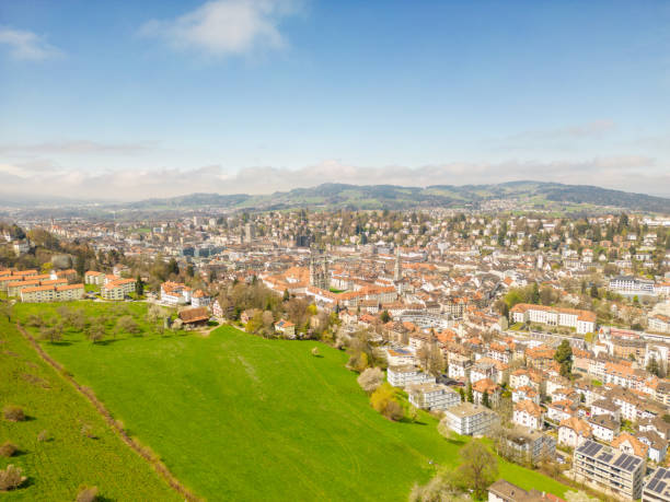 istock Drone view of St Gallen, Switzerland 1489675267