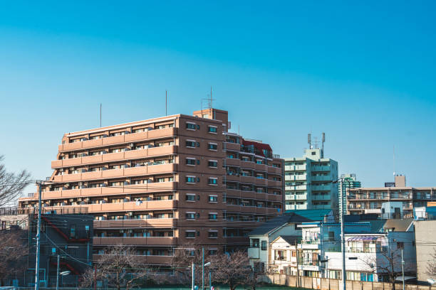 River and cityscape in Katsushika Ward, Tokyo