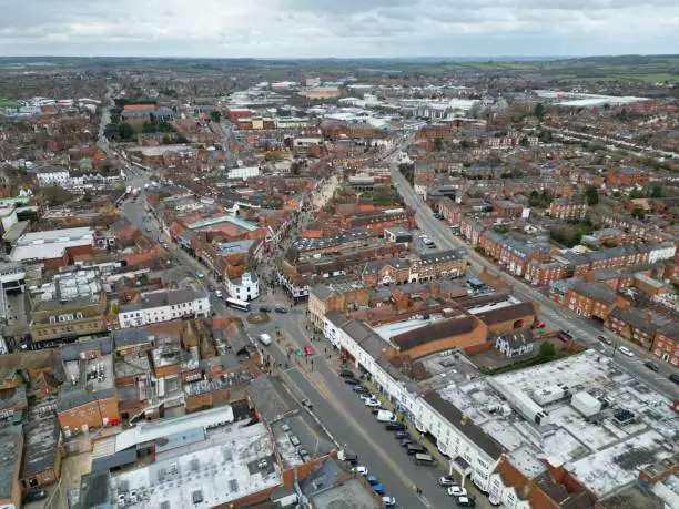 Photo of Town centre Stratford upon Avon England drone aerial view