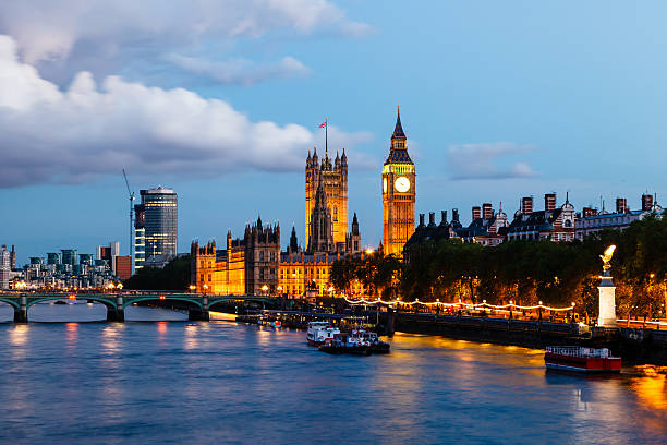 istock Big Ben and Westminster Bridge in the Evening, London 148970221