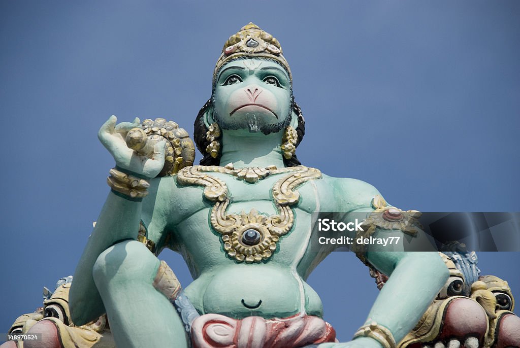 Hanuman Statua del Dio indiano - Foto stock royalty-free di Colore verde