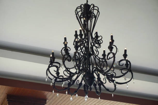 istock Lamps and modern chandelier designed for interior design 1489712825