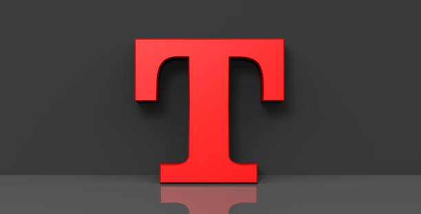 istock T letter red capital letter sign 3d rendering graphic illustration 1489713972