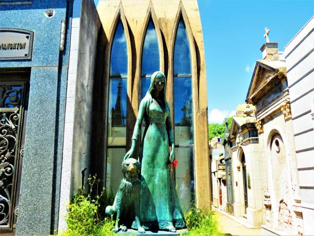 Famous La Recoleta Cemetery in Buenos Aires. stock photo