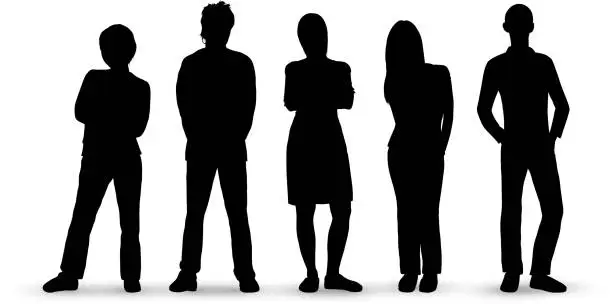 Vector illustration of People Silhouettes