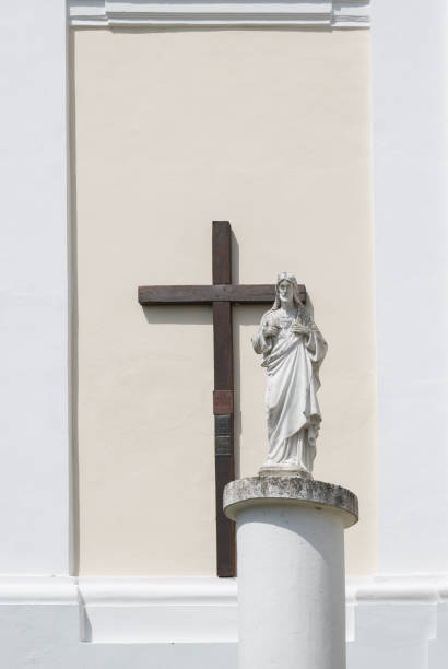 istock Statue and a cross, Velke Levare, Slovakia 1489725951