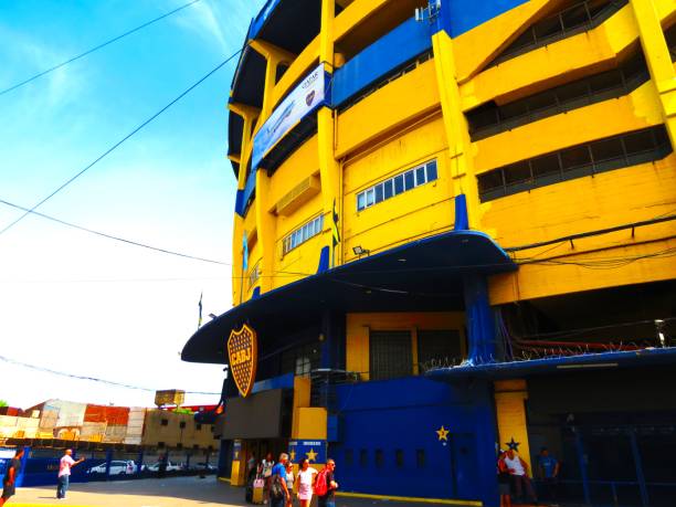 Buenos Aires, Argentina - January 05, 2020. Stadium of Boca Juniors (La Bombonera), the football club located in La Boca city district.