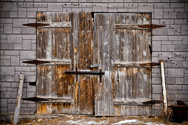 Old Barn Door stock photo