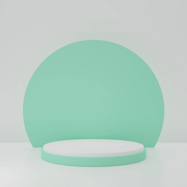 istock Product Stand white room with tree ,Studio Scene For Product ,minimal design,3D rendering 1489746235