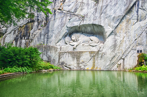 The Lion Monument is a sculpture designed by Bertel Thorvaldsen and hewn in 1820–21 by Lukas Ahorn in Lucerne, Switzerland