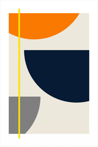 istock Abstract geometric bauhaus wall art decoration poster 1489748051