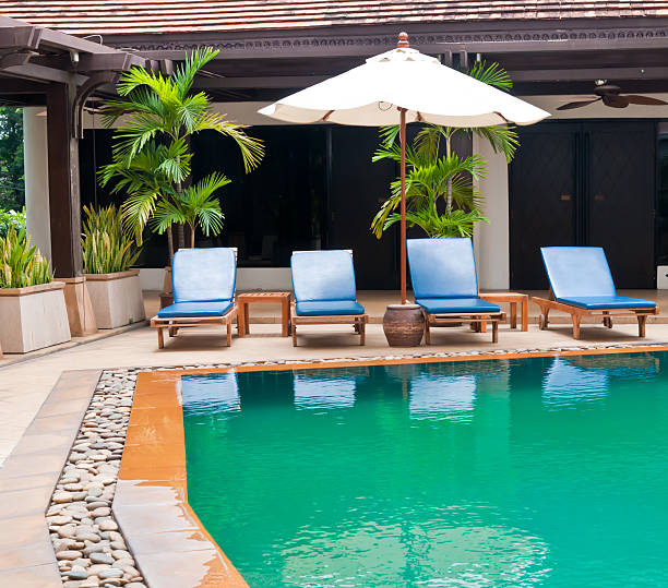 istock Beautiful swimming pool. 148975030
