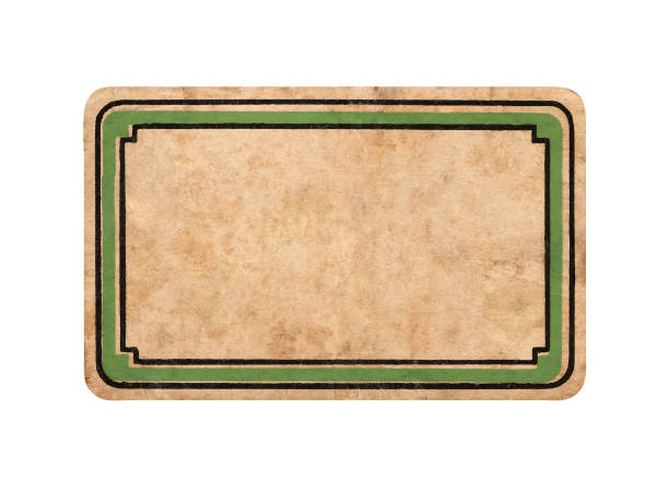 istock Old nameplate from a school booklet, isolated on white background. (Produced in the first half of the 20th century) 1489752431