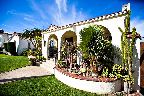 istock house with blue sky in los angeles 148975250