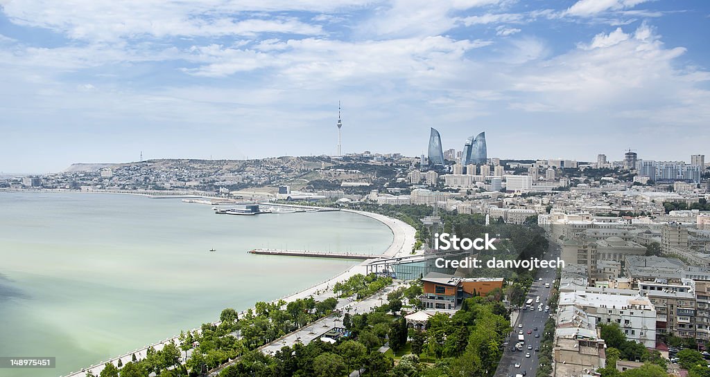 Baku Aerial panorama on Baku Baku Stock Photo