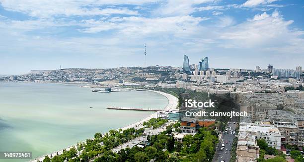 Baku Stock Photo - Download Image Now - Baku, City, Aerial View