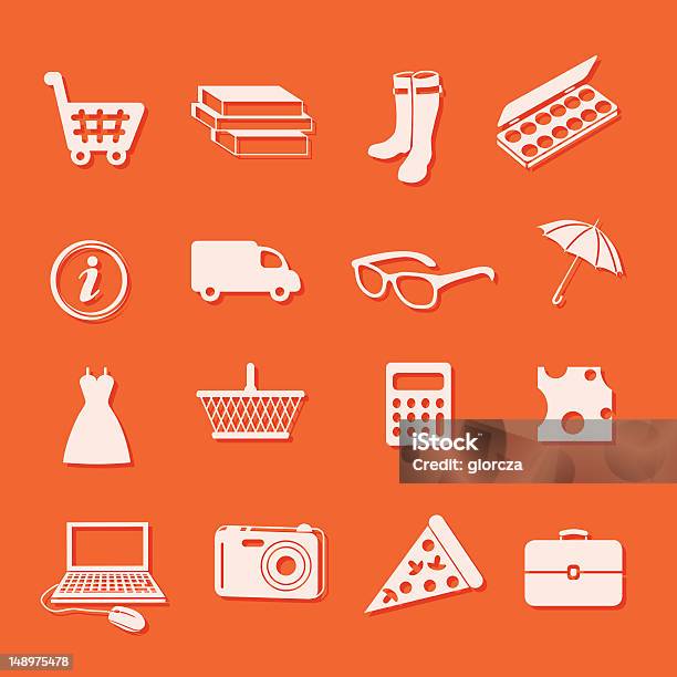 Icone Dello Shopping - Immagini vettoriali stock e altre immagini di Abbigliamento - Abbigliamento, Affari, Automobile