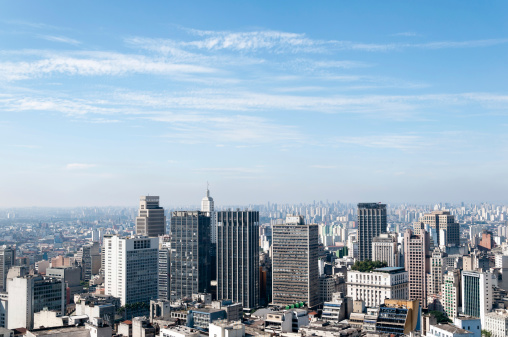 Sao Paulo, Brazil . Aerial view of buildings close to the Anhangabau