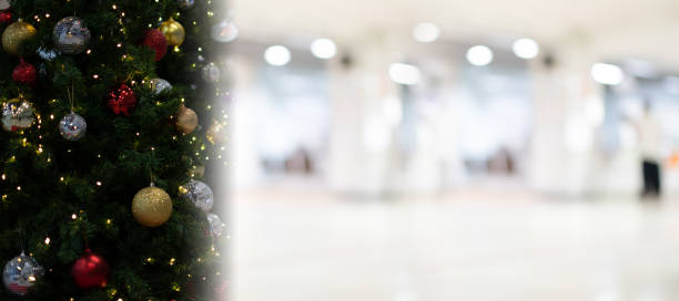 istock Christmas Tree In Bokeh and blur Background. Ornament And Abstract Defocused Lights. Concept Christmas Day, happy, highlights, holiday, light, merry, new year, night, season 2023. Copy space on left. 1489762054