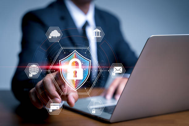 istock Business with technology. Concepts of surveillance and security scanning of digital program cyber futuristic applications. Cyber security is critical to doing business in the era of AI computing 1489762071