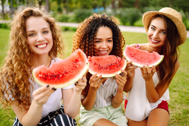 istock Three young girls  eating watermelon 1489776875
