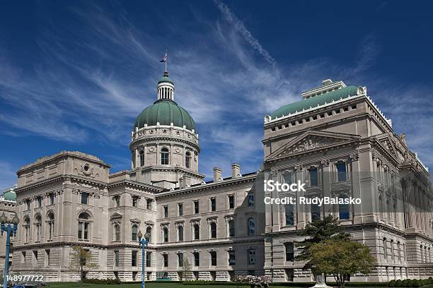 Indiana Capitol Building Stock Photo - Download Image Now - Indiana, State Capitol Building, Indianapolis