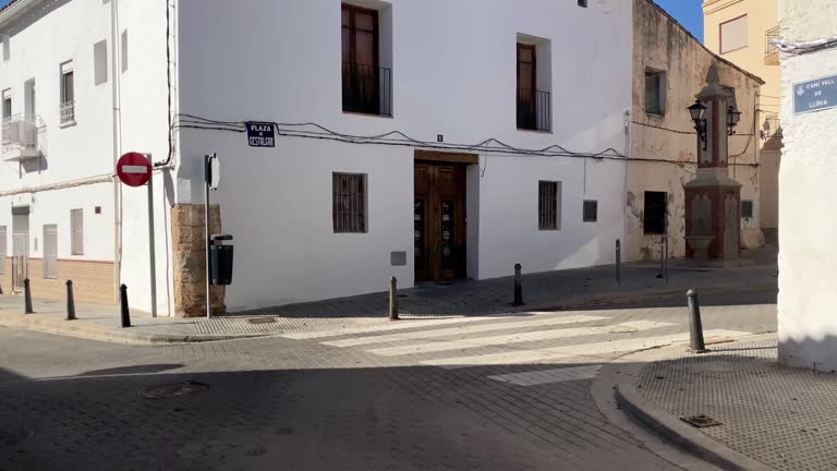 White houses in Valencia, Spain