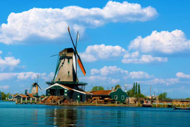 It is a beautiful landscape in the Netherlands, a famous tourist attraction.