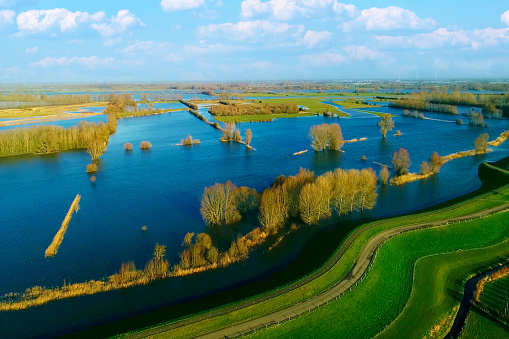 It is a beautiful landscape in the Netherlands, a famous tourist attraction.