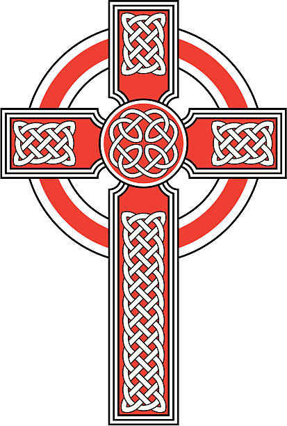 illustrations, cliparts, dessins animés et icônes de croix celtique - celtic cross cross cross shape celtic culture