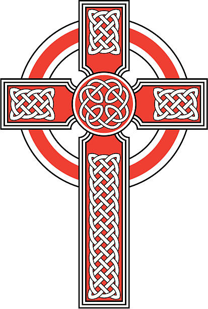 Celtic cross vector art illustration