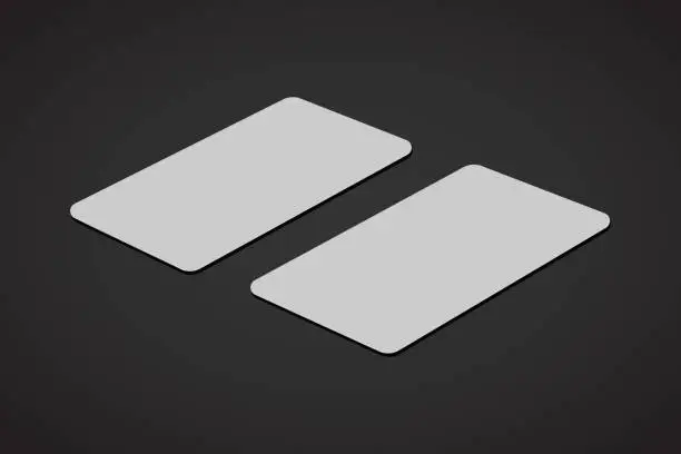 Vector illustration of Floating Business Card Mockup